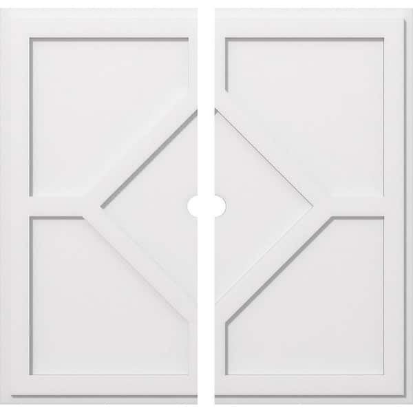 Ekena Millwork 1 in. P X 12-1/2 in. C X 36 in. OD X 2 in. ID Embry Architectural Grade PVC Contemporary Ceiling Medallion, Two Piece