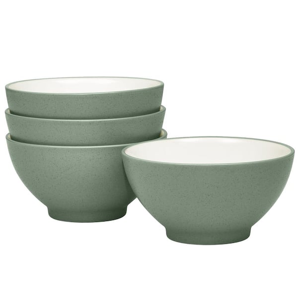 Noritake Colorwave Green 5.75 in., 20 fl. oz. (Green) Stoneware Rice Bowls, (Set of 4)