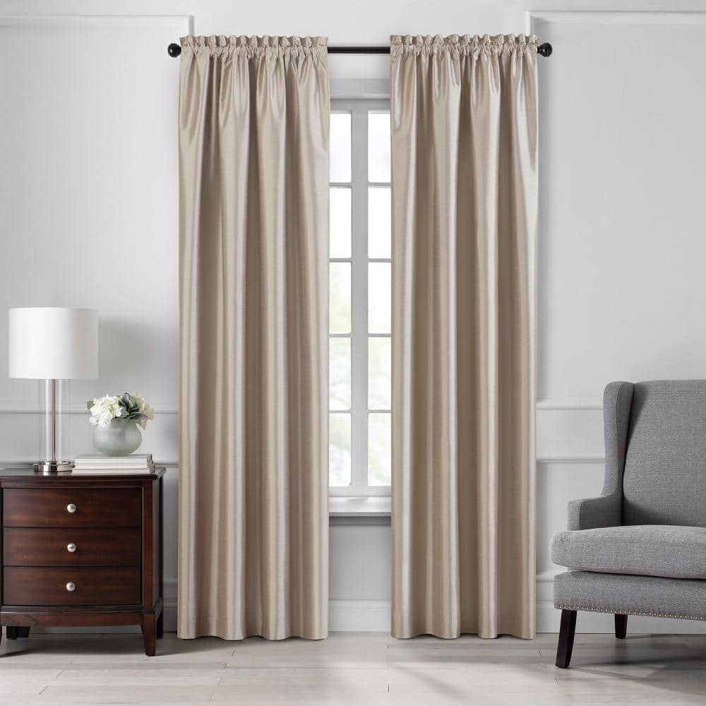 "Colette Faux Silk Window Curtain, Taupe - 52""W x 84""L" price history on PriceWatchPro