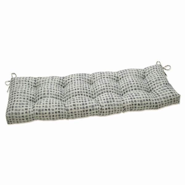 Pillow Perfect Novelty Rectangular Outdoor Bench Cushion in Gray