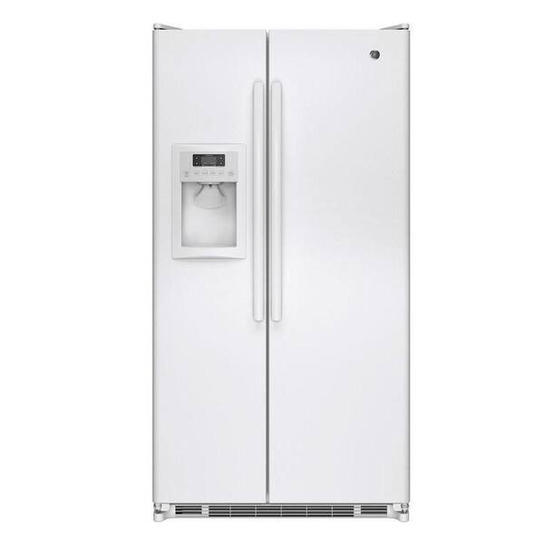 GE 24.7 cu. ft. Side by Side Refrigerator in White