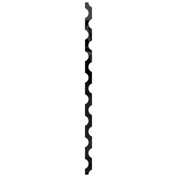 Ekena Millwork Pomeroy 0.125 in. T x 0.33 ft. W x 8 ft. L Black Acrylic Decorative Wall Paneling 12-Pack