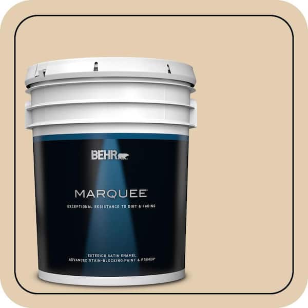 BEHR MARQUEE 5 gal. Home Decorators Collection #HDC-AC-09 Concord Buff Satin Enamel Exterior Paint & Primer