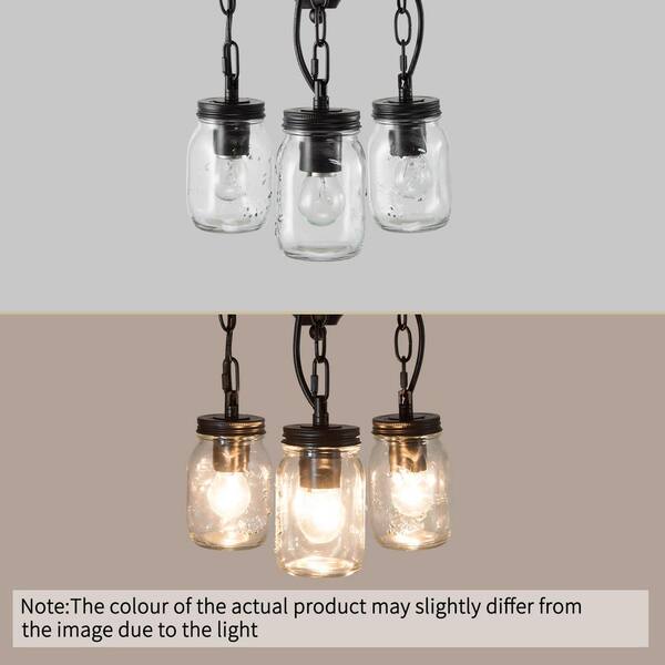 mason jar light fixture home depot