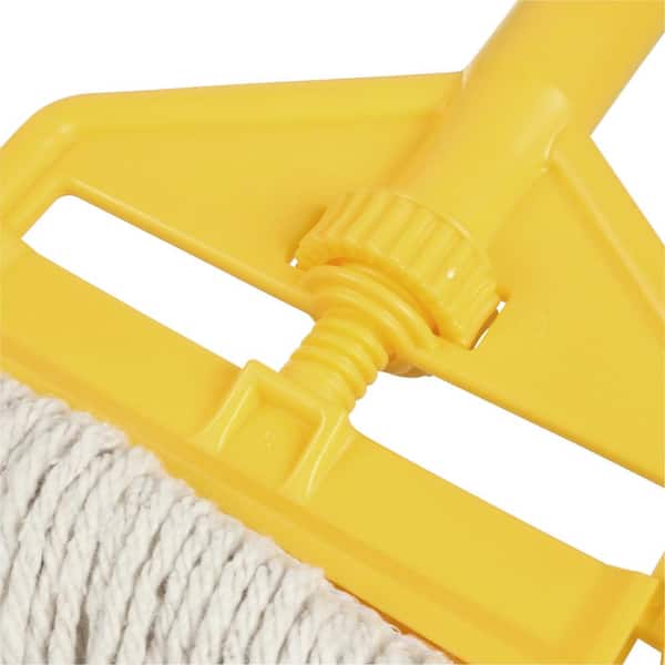 Restaurantware Clean 24 Ounce Replacement Mop Head, 1 Heavy-Duty String Mop Head - Mop Handle Sold Separately, Loop End, White Poly-Cotton Blend Wet