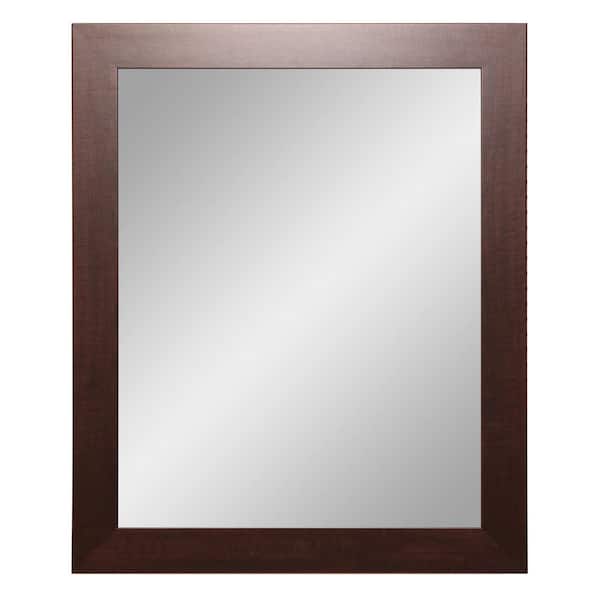 BrandtWorks Medium Rectangle Brown Modern Mirror (36 in. H x 32 in. W)