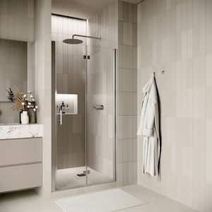 Veneta 30 in. W x 72 in. H Bi-Fold Shower Door,CrystalTech Treated 1/4 in. Tempered Clear Glass,Polished Chrome Hardware