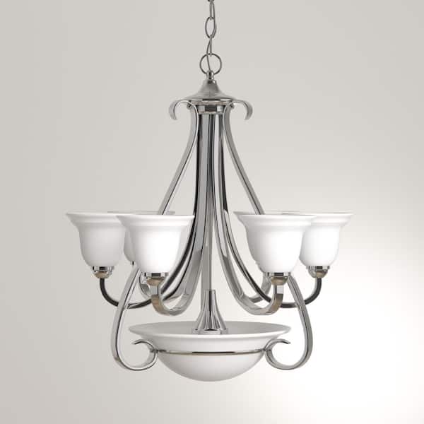 Progress Lighting Torino Collection 6-Light Brushed Nickel Etched