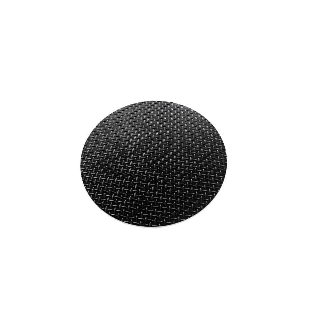 GrillTex 33 in. Round Black Diamond Plate UndertheGrill Protective
