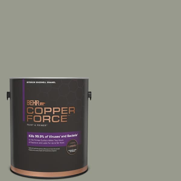 COPPER FORCE 1 gal. #MQ6-21 Hunters Hollow Eggshell Enamel Virucidal and Antibacterial Interior Paint & Primer