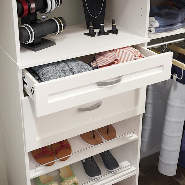 ClosetMaid Style+ 5 in. x 25 in. White Shaker Drawer Kit for 25 in