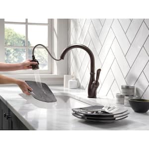 Leland Single-Handle Pull-Down Sprayer Kitchen Faucet w/ShieldSpray and MagnaTite Docking in Venetian Bronze