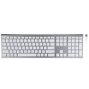 110 Key Brush Metal Ultra Slim Scissor Key USB Keyboard - Space Gray