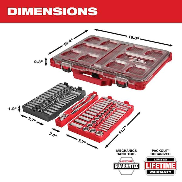 Milwaukee 3/8 in. and 1/4 in. Drive SAE/Metric Ratchet and
