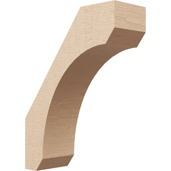Ekena Millwork 5 in. x 18 in. x 14 in. Legacy Rough Cedar Woodgrain Timberthane Polyurethane Knee Brace, Primed