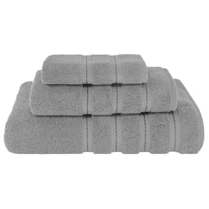 Bath Towel Set 100% Turkish Cotton 3 Piece Towels for Bathroom- Rockridge Gray