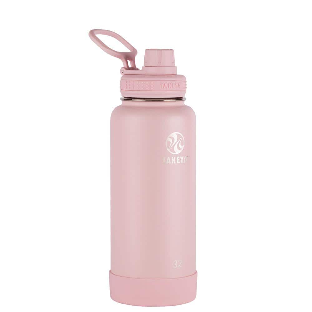 Takeya Actives 32 oz. Blush Insulated Stainless Steel Water Bottle with  Spout Lid 51035 - The Home Depot