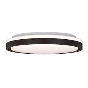 Ellie 16. 25 in. W Integrated LED Bronze Contemporary Flush Mount Ceiling Light Fixture