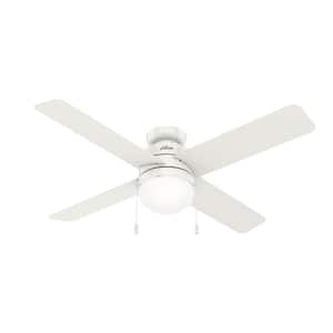 Timpani 52 in. LED Indoor Fresh White Ceiling Fan with Light Kit
