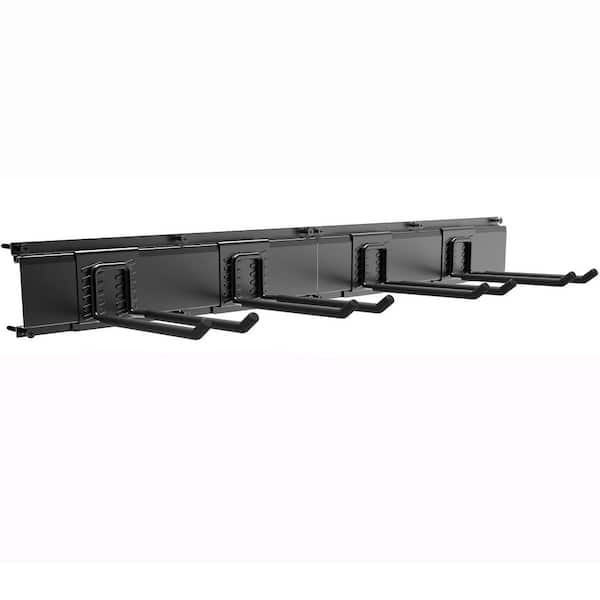 Vrbgify 32 in. Black Steel Waterproof Scratch-Resistant Wall Rack with ...