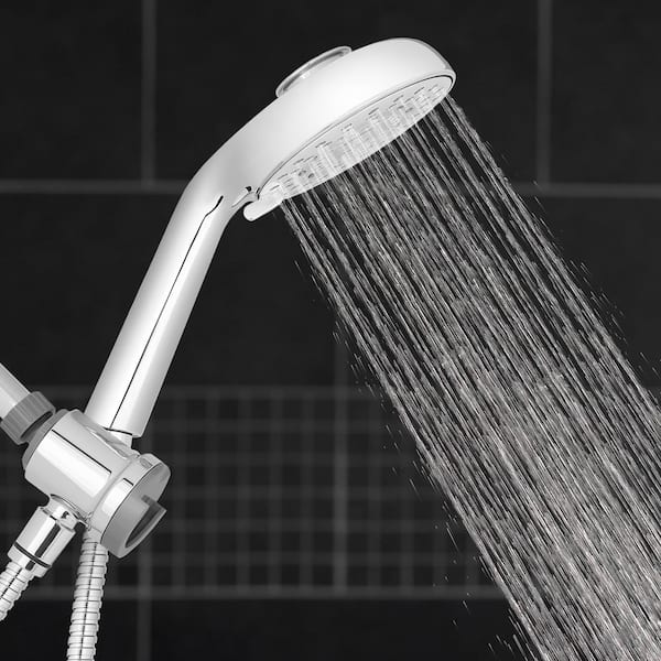 8-Spray Wall Mount Magnet Assist Multi Height Handheld Shower Head 1.8 GPM in Chrome