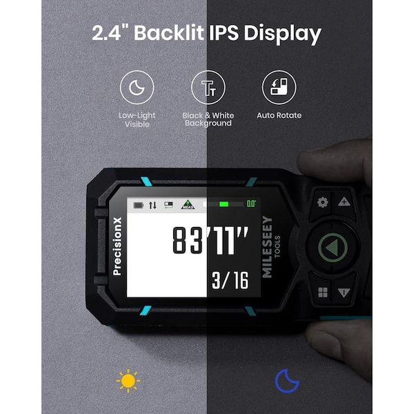MILES AND MILES　レーザーディスク MILESEEY S50 400 ft. Laser Distance Measuring Tool, Indoor/Outdoor