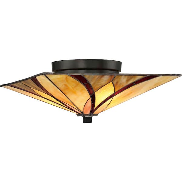 Asheville 15 in. 2-Light Valiant Bronze Flush Mount