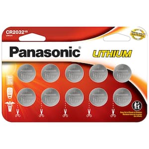 CR2032 Lithium Coin Cell Batteries (10-pack)