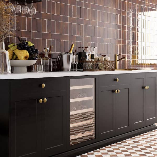 Viva Espresso 3 in. x 6 in. Ceramic Wall Tile (4.16 sq. ft. /Case)
