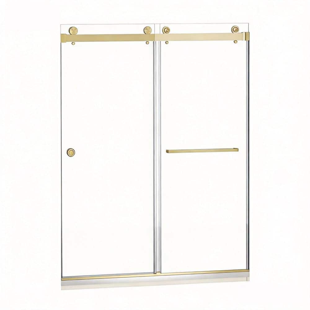 ✨ dd✨ ZXDDMS 55 in.-59 in.W x 72 in.H Double Sliding Frameless Shower