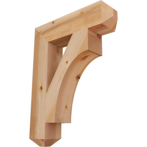 Ekena Millwork 5.5 in. x 34 in. x 26 in. Western Red Cedar Westlake Craftsman Smooth Bracket