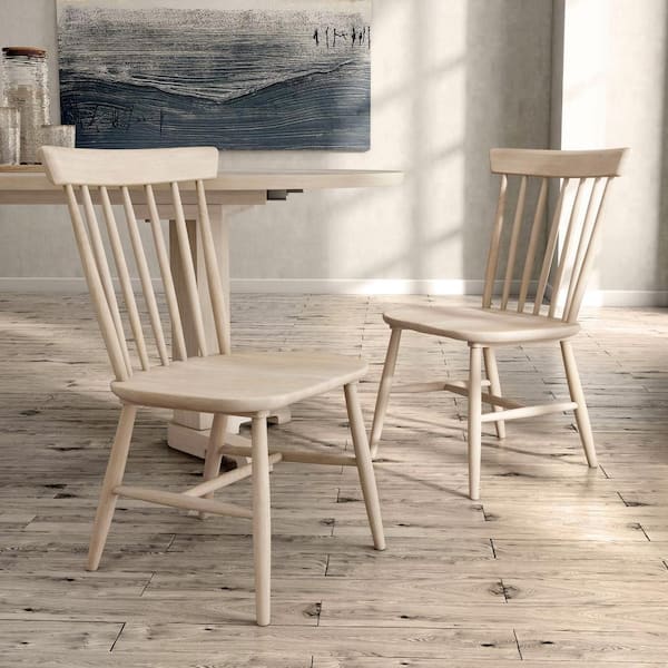 Furniture of America Donton White Oak Wood Windsor Chair (Set of 2)