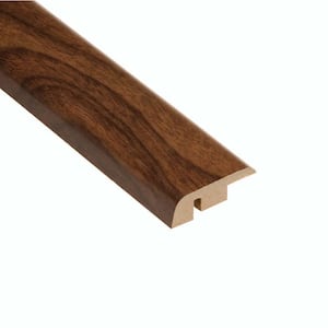High Gloss Monterrey Walnut 1/2 in. Thick x 1-1/4 in. Wide x 94 in. Length Laminate Carpet Reducer Molding