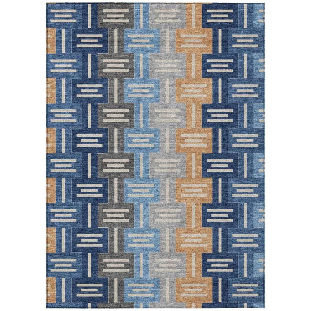 Chantille Machine Washable Indoor/Outdoor Abstract ACN2556 Navy 9 ft. x 12 ft. Area Rug price history on PriceWatchPro