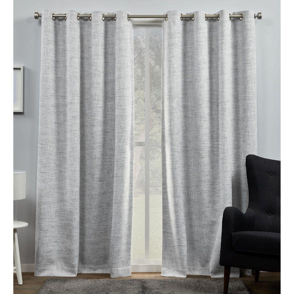 Burke Dark Gray 96"x52" Blackout Polyester Window Panels
