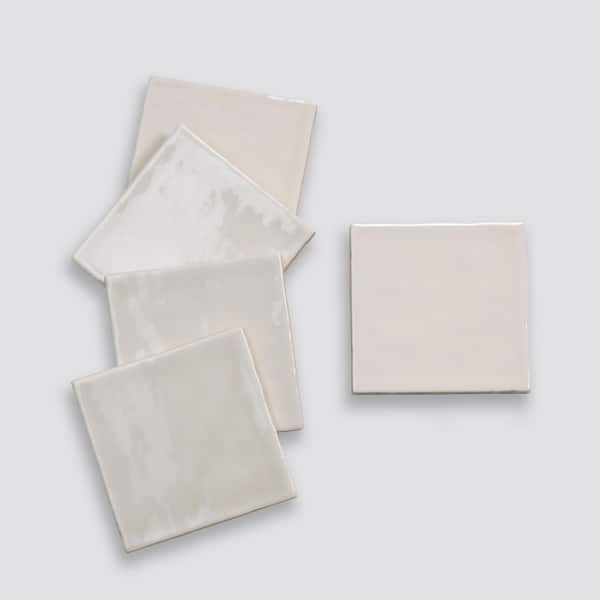 Marin 4 in. x 4 in. Glossy Sand Dollar (Beige) Ceramic Floor and Wall Tile (5.49 sq. ft./Carton)