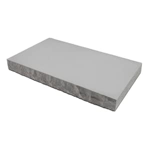 24 in W x 12 D. W x 2.25 in. H Indiana Limestone Concrete Seat Wall Cap 2 Chiseled Edges (3-pack)