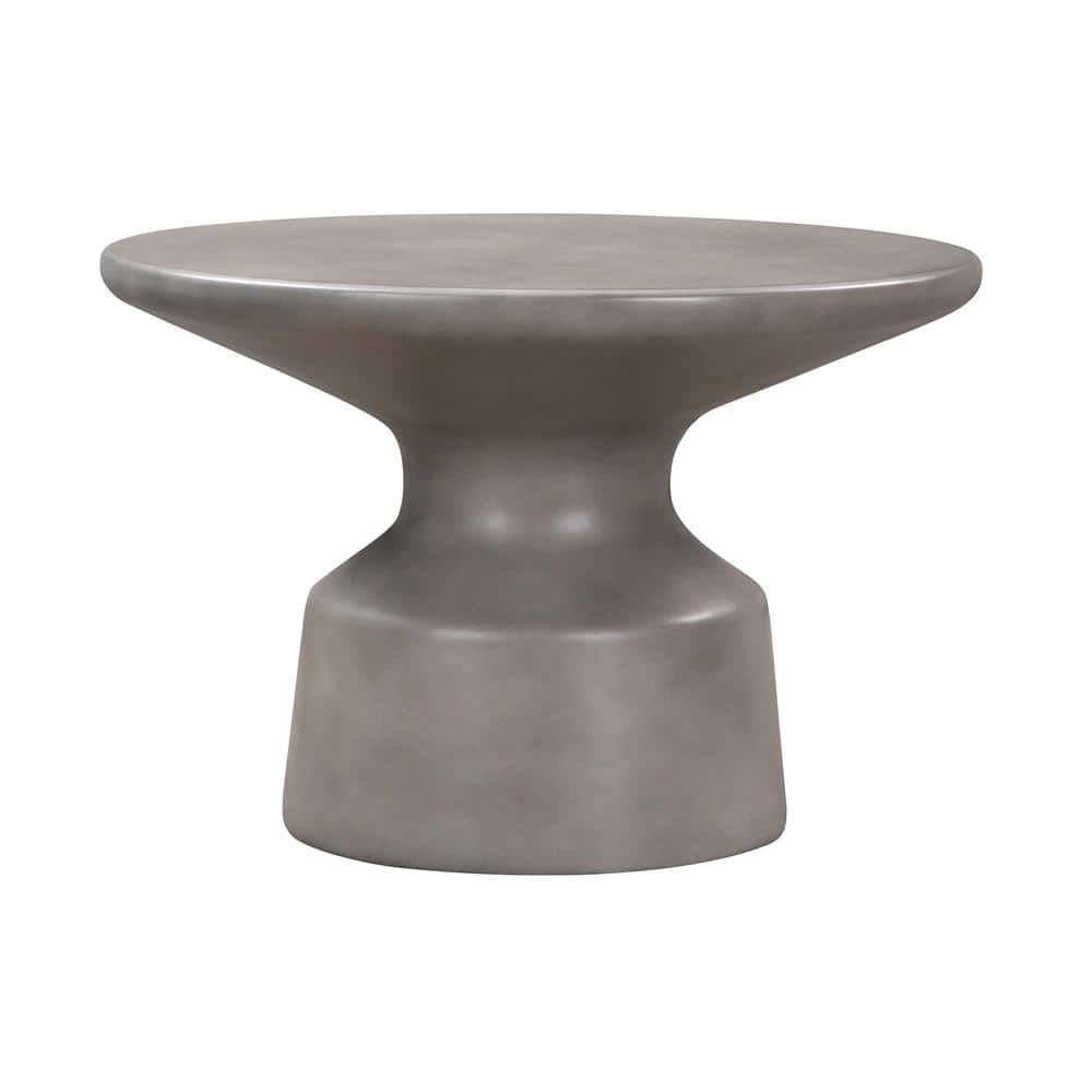 Sephie 24 in. Grey Round Concrete Coffee Table