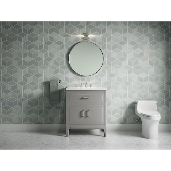 KOHLER Seer 30.12in. Single Sink Freestanding White Bath Vanity with White Quartz Top Assembled