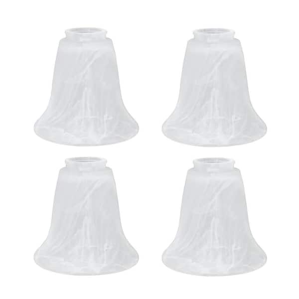 5-1/4 in. Alabaster Bell Shaped Ceiling Fan Replacement Glass Shade (4-Pack)