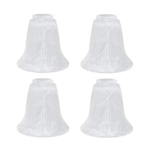 5-1/4 in. Alabaster Bell Shaped Ceiling Fan Replacement Glass Shade (4-Pack)