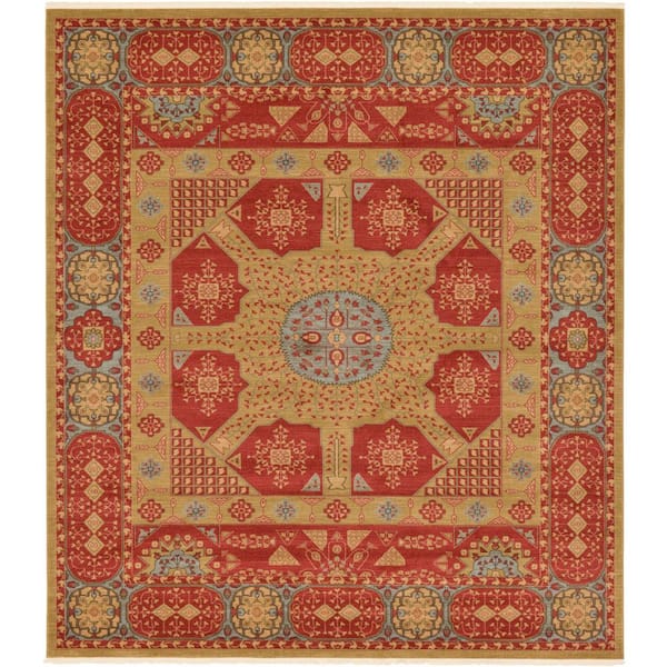 Unique Loom Palace Monroe Red 10' 0 x 11' 4 Square Rug