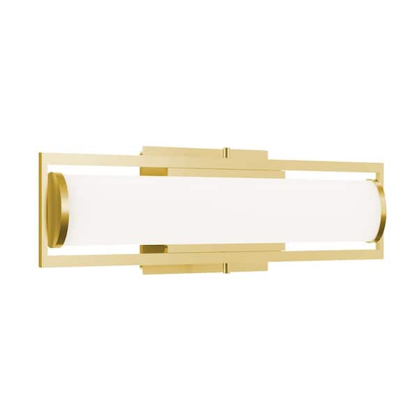 AFX Jordan 24 in. 1-Light Light Antique Brass LED Vanity Light Bar with Bulb Included