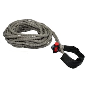 5/16 in. x 75 ft. 4400 lbs. WLL Synthetic Winch Rope Line with Integrated Shackle