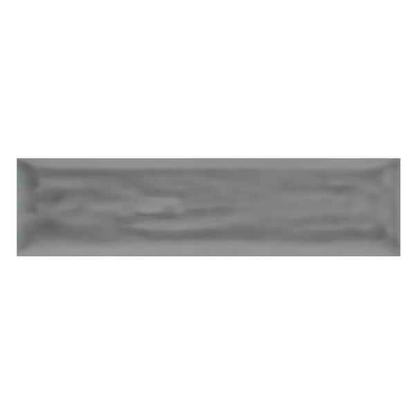Flow Dark Gray 4 in. width x 16 in. length Glossy Ceramic Subway Wall Tile (15.328 sq. ft. /Case)
