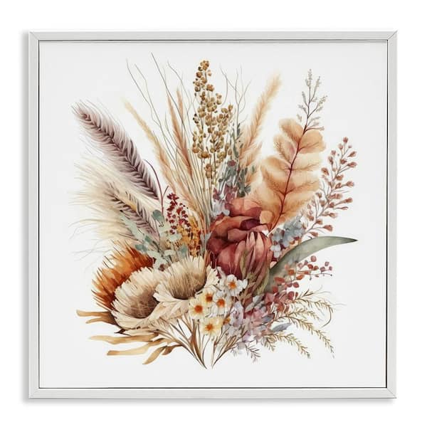 Fall Flowers Bundle by LSR Design Studio White Framed Graphic Nature Art Print 12 in. x 12 in.