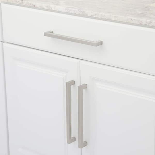 Wingate Collection 10-1/8 in. (256 mm) Modern Brushed Stainless Steel Rectangular Cabinet Bar Pull
