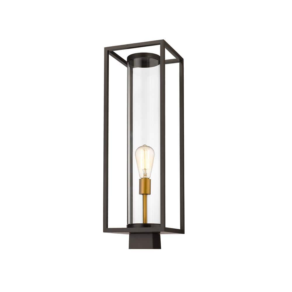 Dunbroch 1-Light Bronze Brass Aluminum Hardwired Outdoor Weather Resistant 