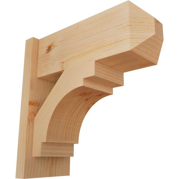 Ekena Millwork 8 in. x 18 in. x 18 in. Merced Craftsman Smooth Douglas Fir Outlooker