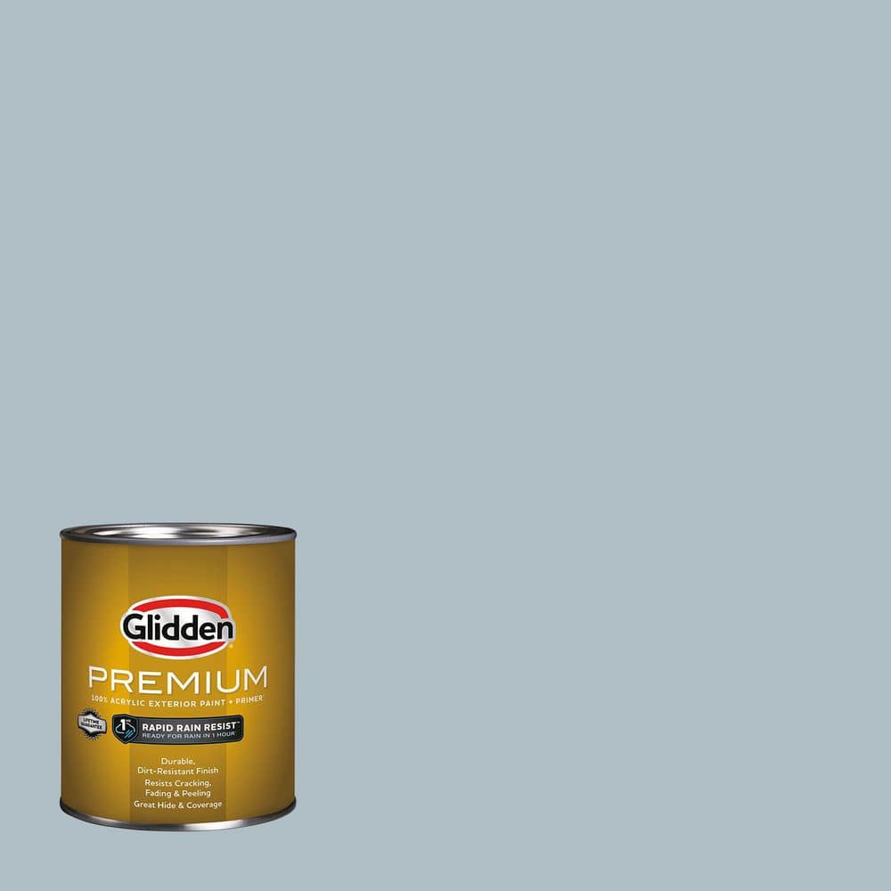 Glidden Premium 1 qt. PPG1040-3 Ocean Drive Satin Exterior Latex